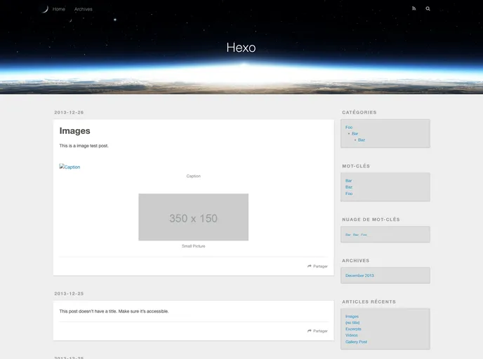 Hexo Theme Landscape screenshot