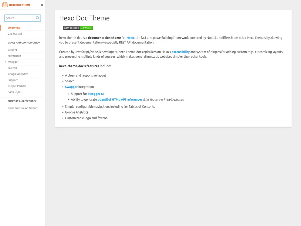 Hexo Theme Doc screenshot